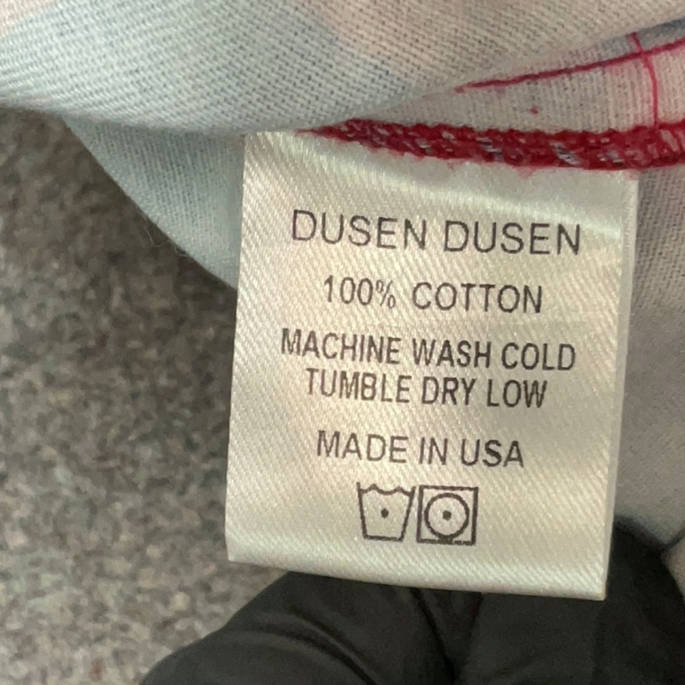 Dusen Dusen Red and Blue Polo Shirt Mini Dress Double Check Red Blue Purple M - Picture 6 of 6
